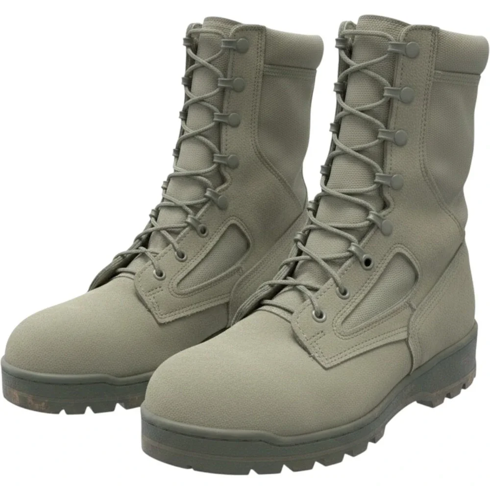 Wellco Air Force TW Sage Green Military Combat Boots 9.5 W 81040F004 Mens